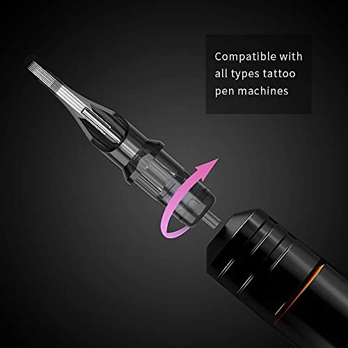 Romlon Tattoo Cartridge Needles - 20Pcs Assorted Standard Sterilized Tattoo Needle Cartridges Round Liner Magnum 7Rl Size For Tattoo Machine Tattoo Kits Tattoo Supplies #TOP4