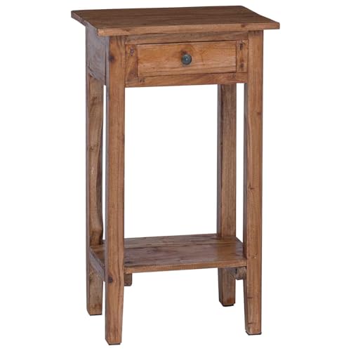 Support pour plantes en bois d'acajou marron rustique de luxe