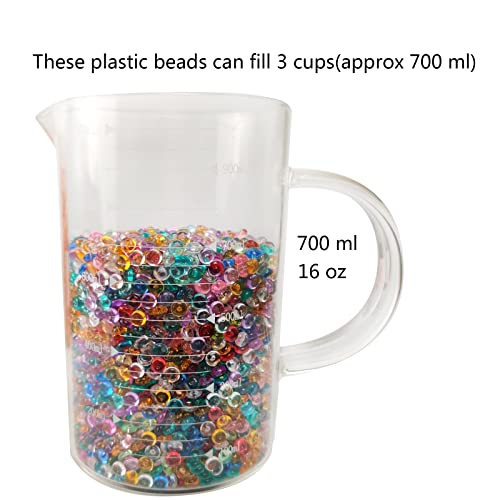 5500 Pcs Colored Acrylic Mini Beads Slime Fish Bowl Beads,Mixed Color For Vase Filler,Resin Art,Table Scatter,Crafts,Floral Decor,Party Confetti,Makeup Brush,16 Oz #TOP6