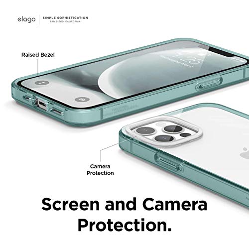 Elago Hybrid Clear Case Compatible With Iphone 12 Case And Compatible With Iphone 12 Pro Case 6.1 Inch (Mint Green) - Shockproof Bumper Cover Protective Case #TOP3