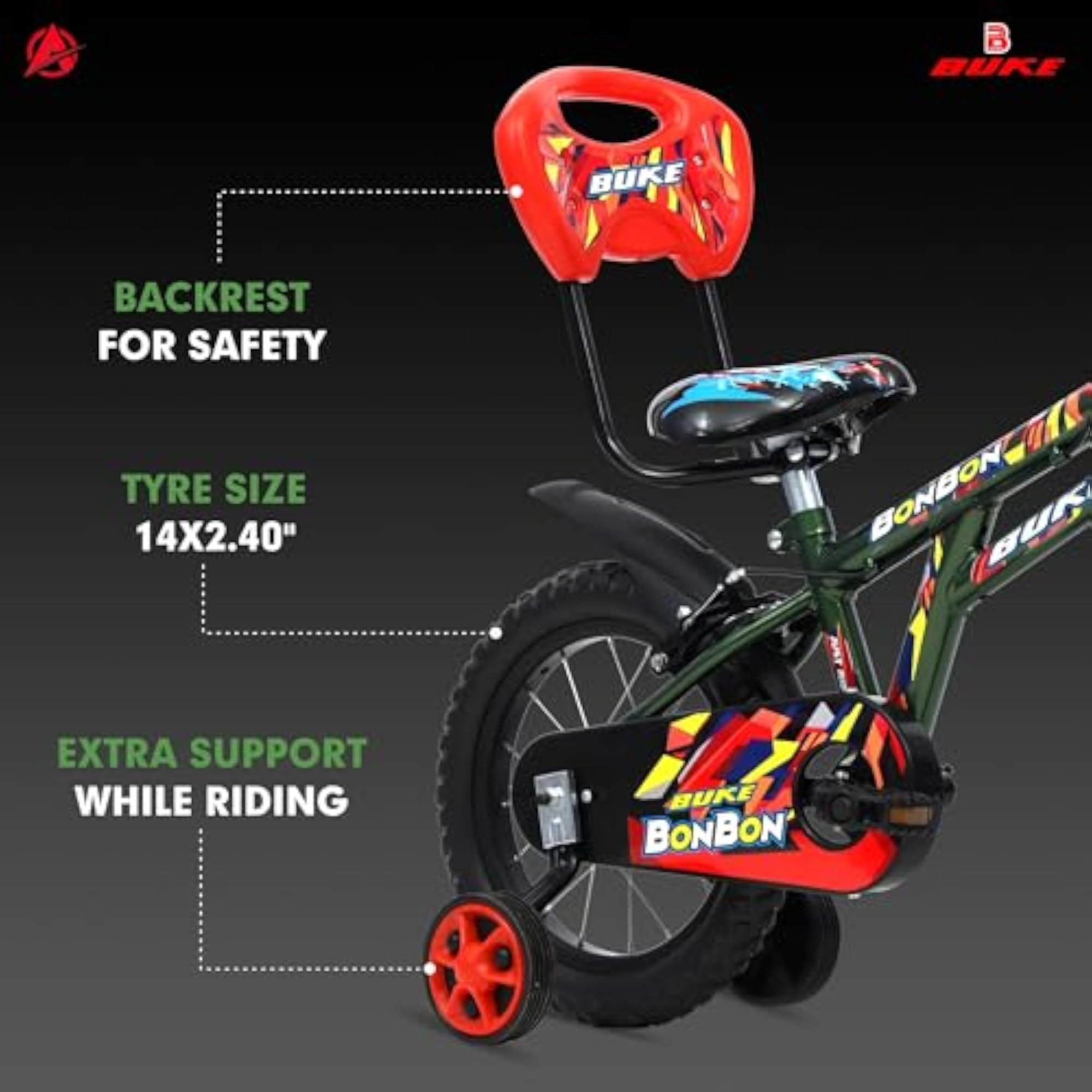 Buke Bonbon 14T MTB Kids Bicycle for Ages 2-4