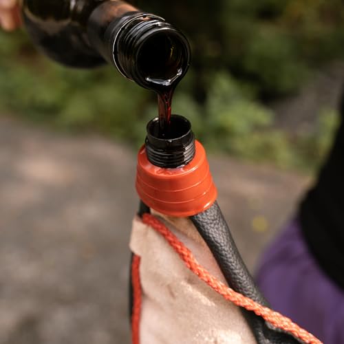 Coghlan's Traditional Spanish Bota Bag, 0.26 Gallon (1 Liter) Leather Wine Flask with Braided Strap – Durable Poly Lining for Camping, Hiking, and Outdoor Adventures by Coghlan's - Image 3