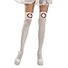 White Thigh-High Sheer Nurse Halloween Adult Women's Cosplay Costume Tights