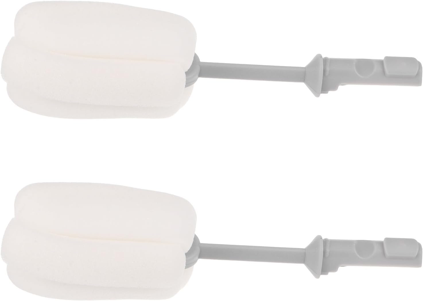2pcs Sponge Bottle Brush Replacement Heads for Milk Bottles and Mugs