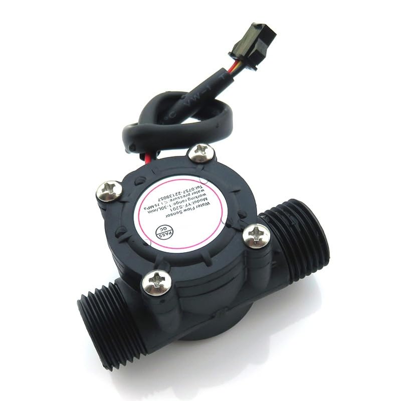 Interruptor de sensor de flujo de agua y caudalímetro Hall de 1 pulgada para tuberías de líquidos