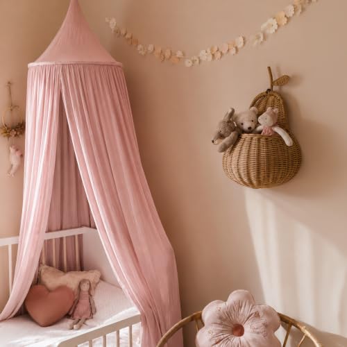 Miniatura 2 de Deryan Dosel Para Habitación Infantil De 245 Cm, En 5 Colores, Dosel Para Cama Para Niñas, Niños Y Bebés, Cortinas Para Cama Con Dosel, Mosquitera Para Cama Doble, Dosel, Canopy Rosa