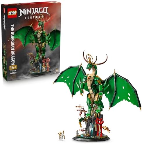 LEGO NINJAGO Muhafız Ejderha 71847 – 14 Yaş ve Üzeri Çocuklar için Usta Wu Minifigürü ve Detaylı Ejderha Figürü İçeren Koleksiyonluk Yaratıcı Oyuncak Yapım Seti, Doğum Günü Hediyesi (1650 Parça) - Görsel 1