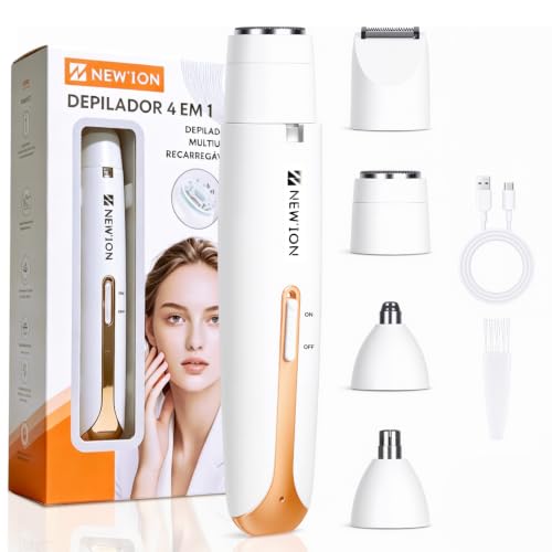 Depilador Elétrico Feminino 4 em 1, Depilador Facial com 4…
