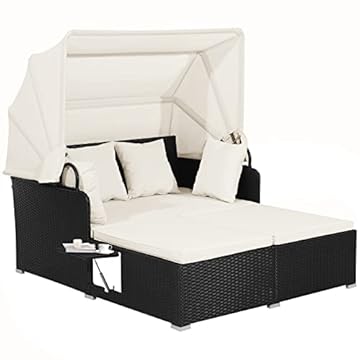 outdoor lounger with canopy