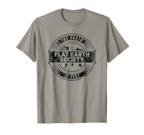 Vintage Flat Earth Society Tshirt The Earth is Flat Shirt T-Shirt