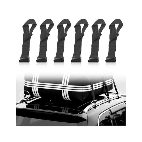 6 Roof Rack Straps with Hooks