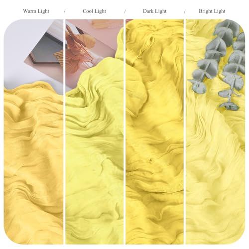 YJYQHYX 8 Pack Light Yellow Cheesecloth Table Runner 21.5×120 Inch by YJYQHYX - Used condition - Image 4