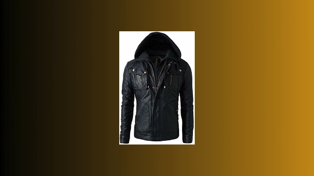 Mens Biker Genuine Lambskin Leather Jacket Coat With Hood | Bike