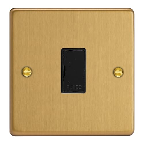 Image of Varilight 13A Unswitched Fused Spur Brushed Brass