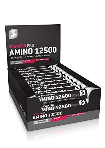 Amino 12500 Trinkampulle Kirsch 25 ml Geschmack - Kirsche Konsistenz - Ampullen Einnahmeempfehlung - vor nach Training