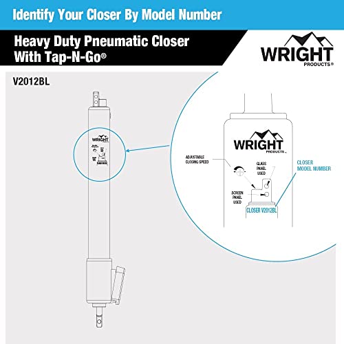 Wright Products V2012Bl Heavy Duty Tap-N-Go Pneumatic Closer, Black #TOP3