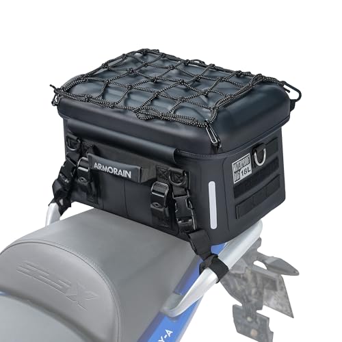 ARMORIAN Motorrad-Hecktasche wasserdicht 18 L Gepäckträgernah Hartschalenkoffer Motorrad-Kameratasche für Radfahren Abenteuer Reisen