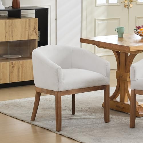 SoarFlash Modern Upholstered Barrel Dining Chairs Arms,