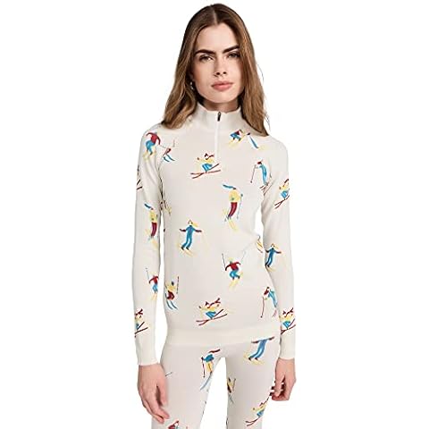 Sweaty Betty ski Jacquard 1/2 Zip ski Base Layer top Cover