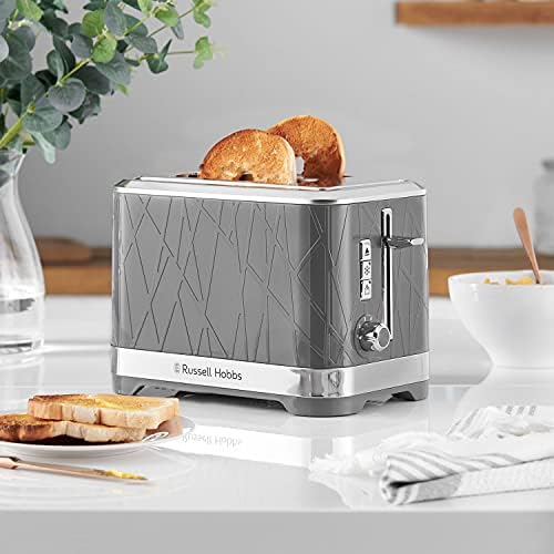 Russell Hobbs 28092 Structure Toaster, 2 Slice - Contemporary Design Featuring Lift and Look with Frozen, Cancel and Reheat Settings, Grey