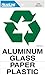 Headline Sign 4459 Self-Stick Recycle Sign with Labels, 6 x 10 Inches (4459)