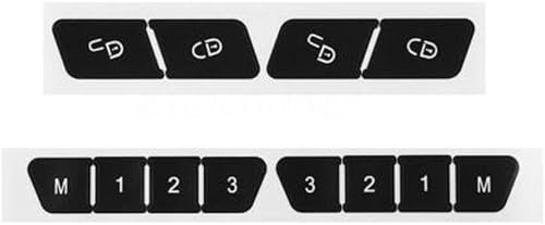 Miniatura 5 de Botón de reparación de automóviles Dirección de puerta A/C ventana Radio Sticker Set para Mercedes Benz