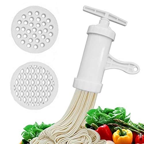 Prensa de fideos manual para máquina de pasta, fácil de usar, para preparar deliciosas pastas de huevo, multifuncional con fideos redondos y planos, excelente