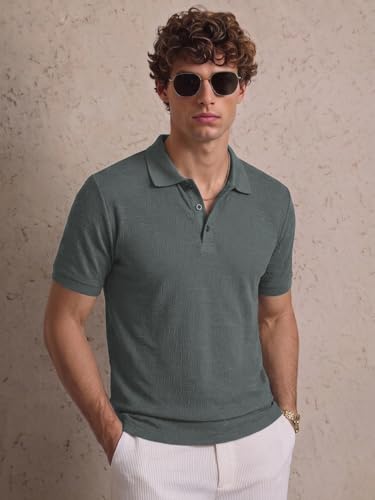 Image of TAGDOMen's Polo T Shirt | Half Sleeve | Textured & Collar Polo T-Shirt for Men (2053)