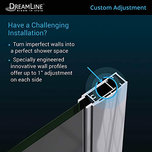 Dreamline Elegance-Ls 38 - 40 In. W X 72 In. H Frameless Pivot Shower Door In Satin Black, Shdr-4334060-09 #TOP3