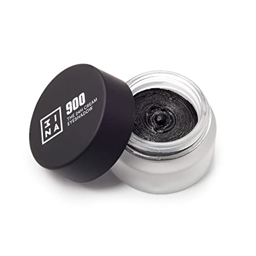 3INA MAKEUP - The 24H Cream Eyeshadow 900 - Sombra de Ojos Negro 24H de Duración - Sombra de Ojos en Crema & Waterproof - Acabado Mate Brillante & Metálico - Vegan - Cruelty Free