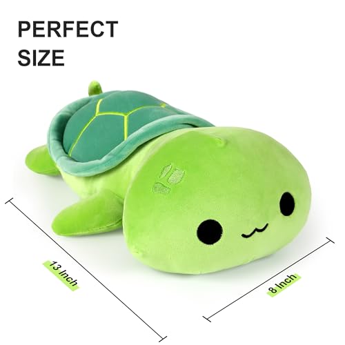Onsoyours Sea Turtle Cute Plush, Green Soft Stuffed Animal Turtle Plush Pillow, Tortoise Kawaii Plushie Toy for Kids (Green Turtle, 13\")