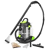 CONSTRUCTOR Nass- und Trockensauger / Shampoo 1400 W – 20 l Edelstahl – 18 kpa mit Gebläse