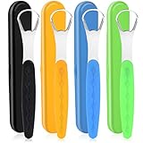Mozeat Lens Metal Tongue Scraper,4 Pcs Stainless Steel Tongue Scrapers Tongue Cleaner Tongue Brush S