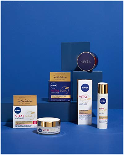 NIVEA Vital Soja Anti-Age Night Cream 50 ml – Intensive Firming & Regeneration Treatment for Mature Skin with Natural Soy Extract, Jojoba Oil and Shea Butter – Rich Overnight Moisture