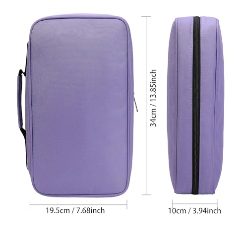 BOMKEE 60 Slots Marker Organizer Case, Large Pencil Pouch for 60 Markers Big Capacity Marker Storage Bag Pen Case with Carrying Handle