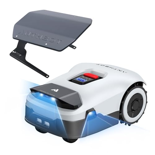 ANTHBOT Genie 3000 Mähroboter Set mit Garage, ohne Begrenzungskabel, Empf. 3050 m², Max. 3550 m², Rasenroboter mit RTK+4-Kamera Vision, Präzise Navigation, KI-Hindernisvermeidung & App-Steuerung