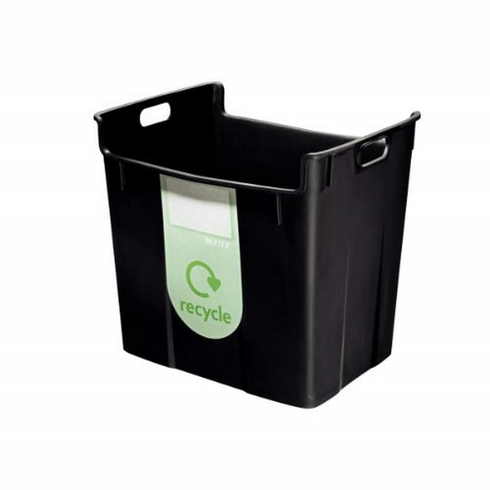 Leitz 52090095 - Papelera de reciclaje de polipropileno (40 l), color negro