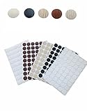 Nalunox-Embellecedor Cubre Tornillos Adhesivo- 5 Hojas Etiquetas Autoadhesivas para Tapar Tornillos- Tapón Orificios Mesa- Pegatinas Muebles