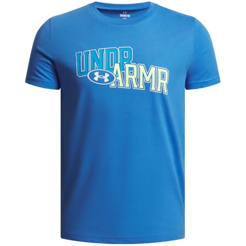 T shirt Under Armour Overlay Wm Ss Enfant - vue 3