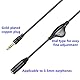 PChero Stereo Audio Verlängerungskabel, 3,5mm Klinkenstecker mit Lautstärkeregelung Kompatibel für Telefon, Laptop, PC, Computer (1Stk. - 30 cm)