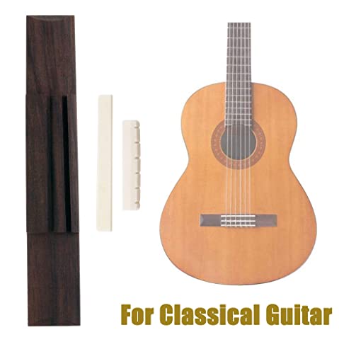 Tuoren 2 Set Of 6 Strings Classical Guitar Rosewood Bridge Saddle And Nut Replacement Part & Accessories #TOP6