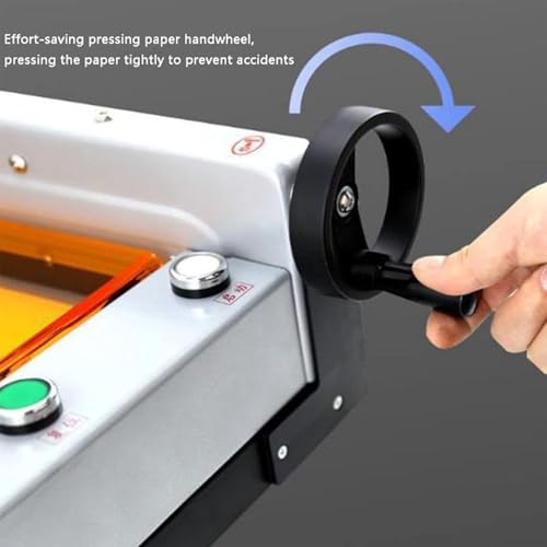 Cortador de papel de guillotina resistente, recortadora eléctrica automática para cartulina, cuero, corte de hasta 1.6 pulgadas, preciso, para oficina, hogar, escuela