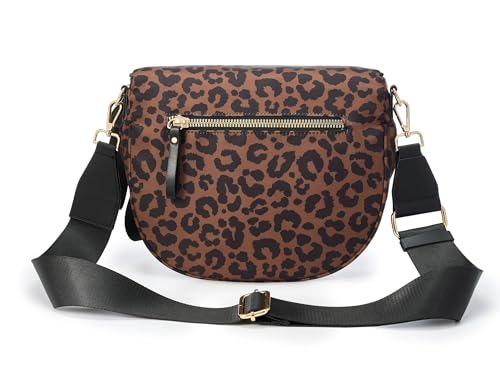 Image of FEIBOON Spacious Nylon Crossbody Bag Bum Bag Handbags Wallets Purses Trendy Shoulder Bag for Women