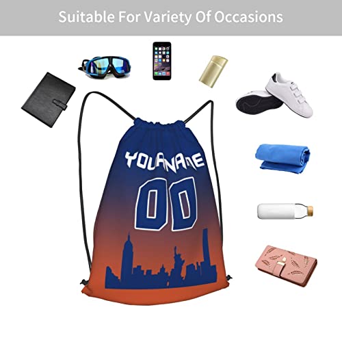 Custom Baseball City Drawstring Backpack Bag Design Your Own Name & Number Sports Gym String Bag For Men Women #TOP6