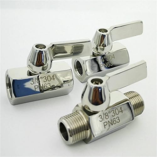 Válvula de bola de 3/4 pulgadas con rosca exterior doble en acero inoxidable 4