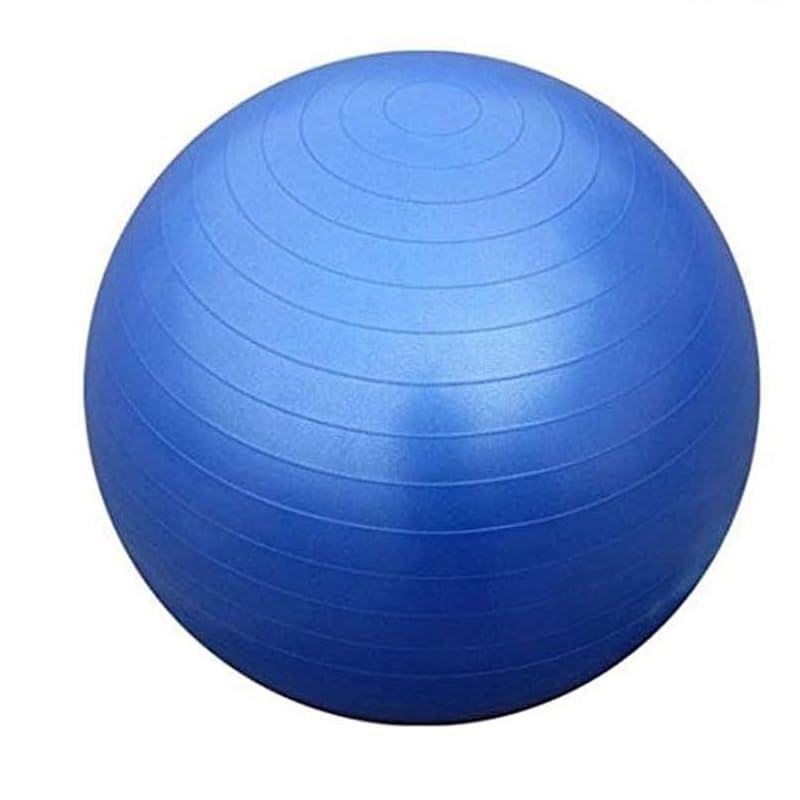 FFITNESS FSTBB65B Total Body Balance Ball | Home Fitness Bigger Fit Ball Softball (Diámetro de 55 a 85 cm) para Yoga, Pilates, Gimnasio | GymBall | Pelota Suiza Anti-Spar (65 cm, Azul)