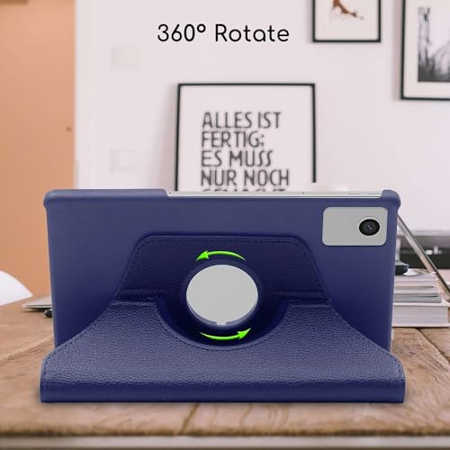 ebestStar - Etui Dla Lenovo Tab M11, Pokrowiec Obrotowe Obracany 360 Stopni, Ochrona ze Skóry PU, Granatowy + Szkło Hartowane