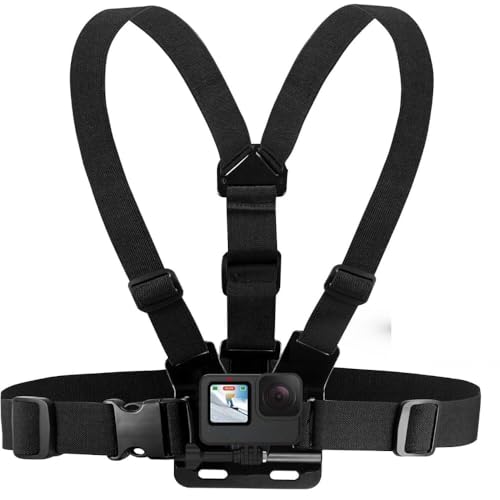 ACUVAR Chest Mount Strap Harness Chesty Body Mount Compatible with GoPro Hero 12, 11, 10, 9, 8, 7, 6, 5, 4, Session, 3+, 3, 2, 1, Max, Hero (2018), AKASO, DJI Osmo Action Cameras Microfiber Cloth