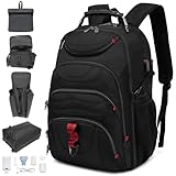 Boavan Vacuum Seal Backpack for Travel with Pump, 55L Large Bag with Zipper‑Off Detachable Vacuum Compression Bag Waterproof Carry On Large Travel Bag for Airline，Bags and Backpack Used Independently