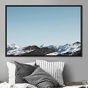 signwin Framed Canvas Wall Art Snow Mountain Cool...